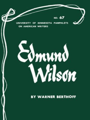 cover image of Edmund Wilson--American Writers 67